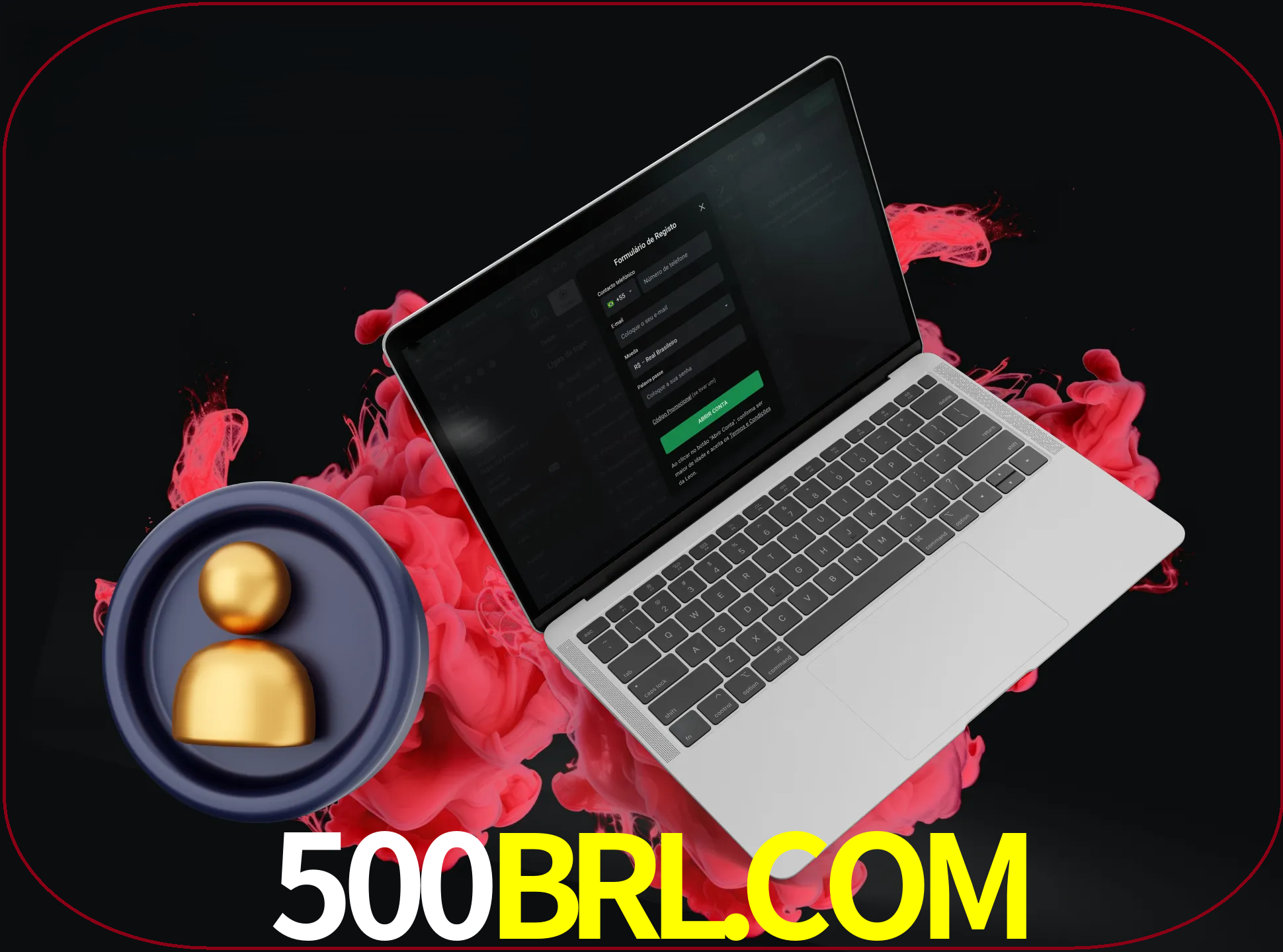 No cabeçalho do site 500brl, clique no botão que o levará a um formulário especial onde terá de introduzir as suas informações actuais.
