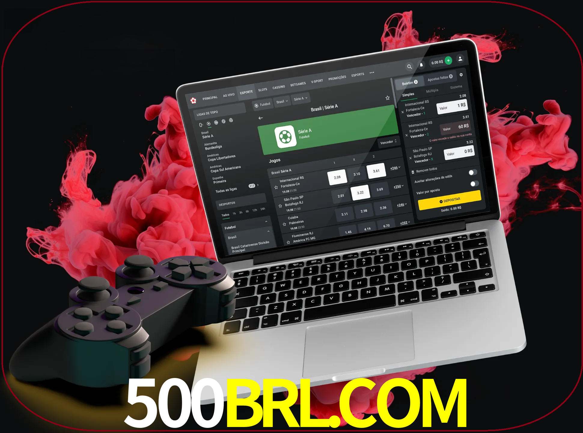 Visite a secção especial de jogos de vídeo em 500brl para descobrir em que jogos pode apostar e ganhar muito dinheiro.