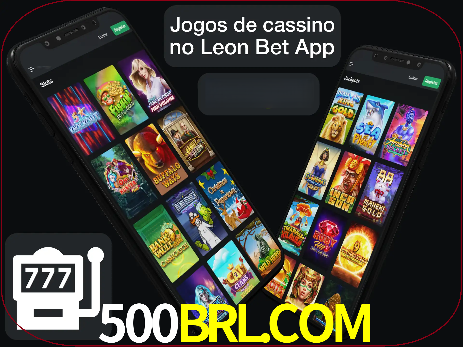 Escolha quais jogos de cassino jogar no app.