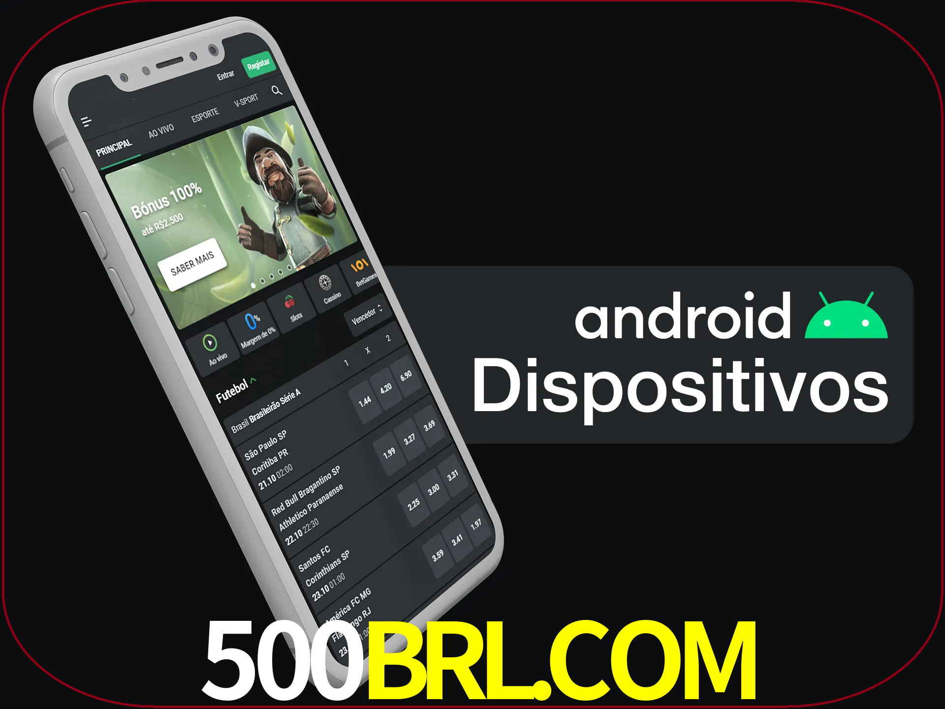 O aplicativo suporta a maioria de todos os dispositivos Android.