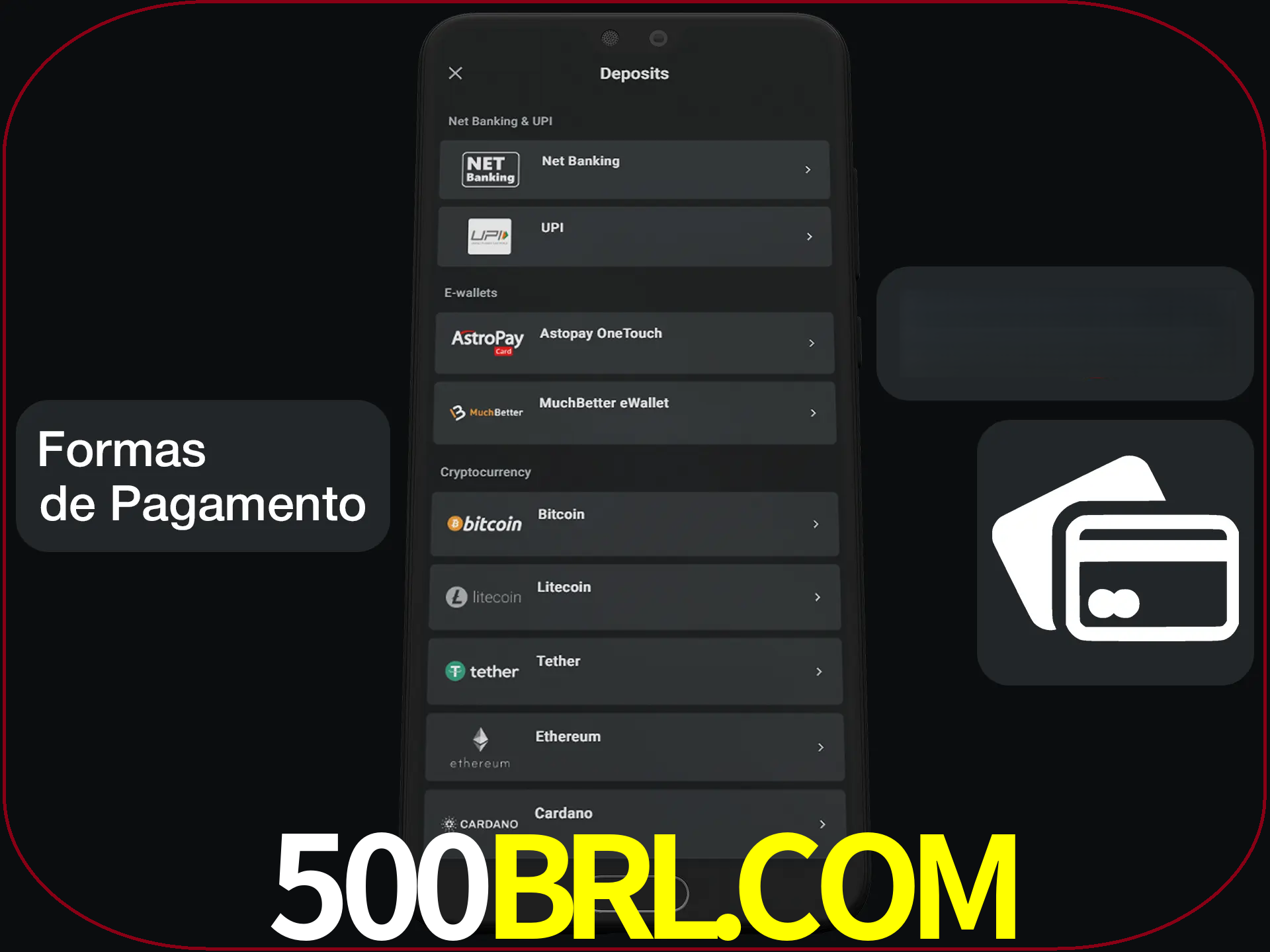 Escolha a forma de pagamento de sua preferência.