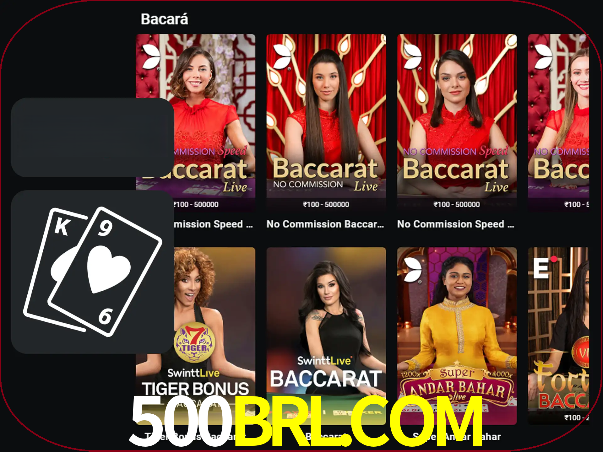 Ganhe muito dinheiro jogando jogos de bacará.