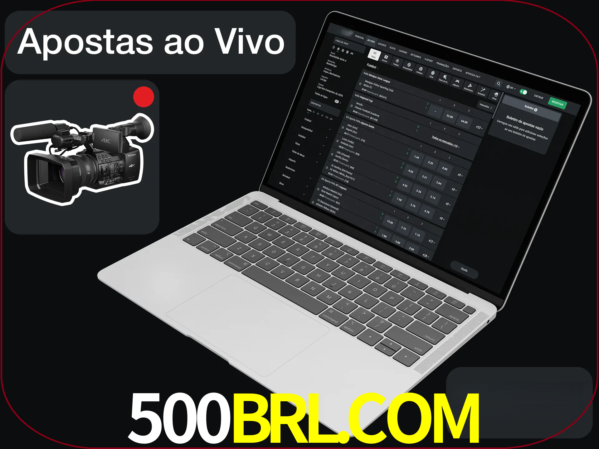 Aposte em formato ao vivo em nosso site.